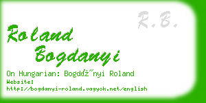 roland bogdanyi business card